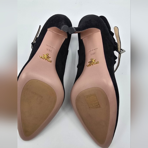 Prada Suede Ruffle Pump - Picture 7 of 9